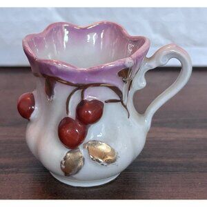 Vintage Hand Painted Victorian 2” Mini Coffee? Teacup